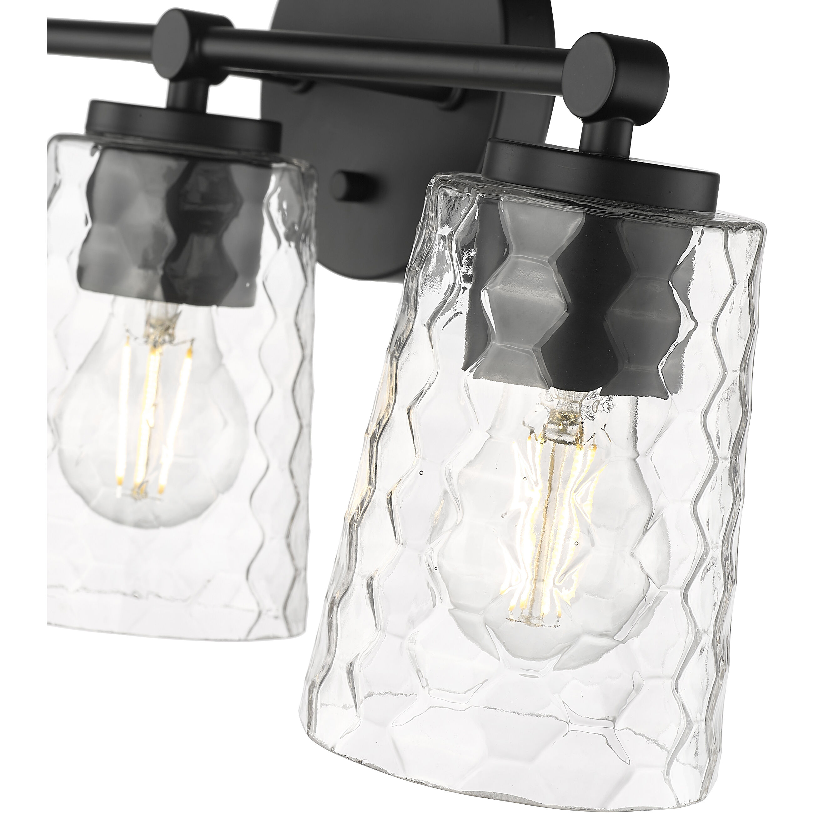 Ashli 3 Light 20 inch Matte Black Bathroom Vanity Light Wall Light